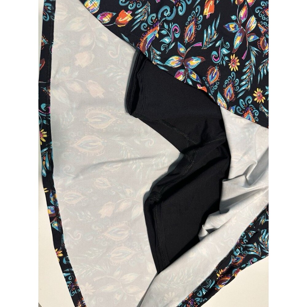 Dona Jo Ladies Sz XL Tennis Golf Pickleball skort Stretch Pull On Floral - Picture 4 of 9